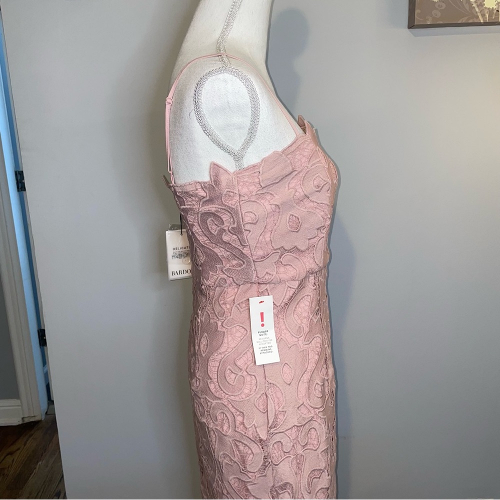 NWT Bardot Lina Lace Dress Pink Rose - Picture 10 of 16